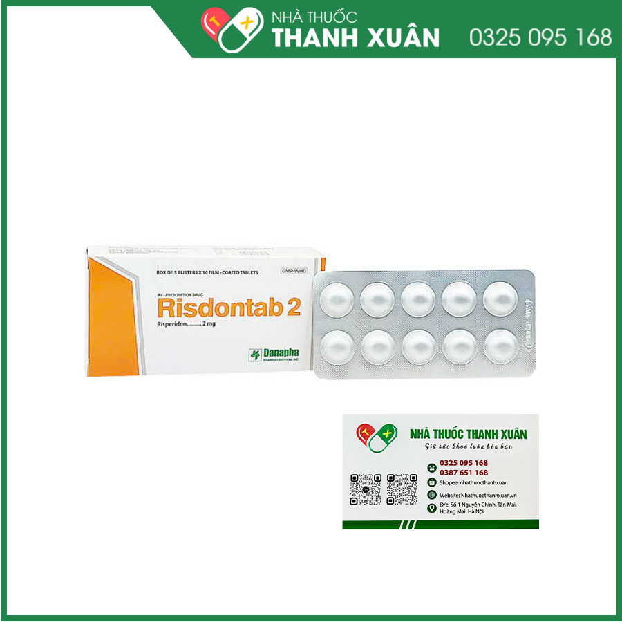Risdontab 2 điều trị tâm thần phân liệt, cải thiện triệu chứng trầm cảm, lo âu